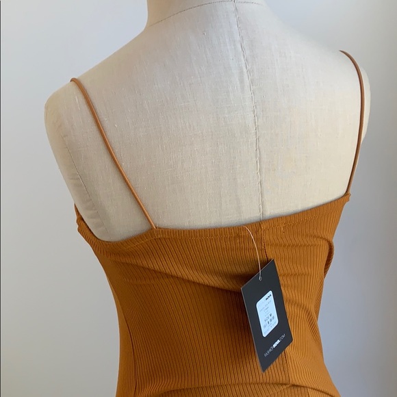 FashionNova Sailor Rob Midi Dress - Mustard Yellow - Picture 3 of 6